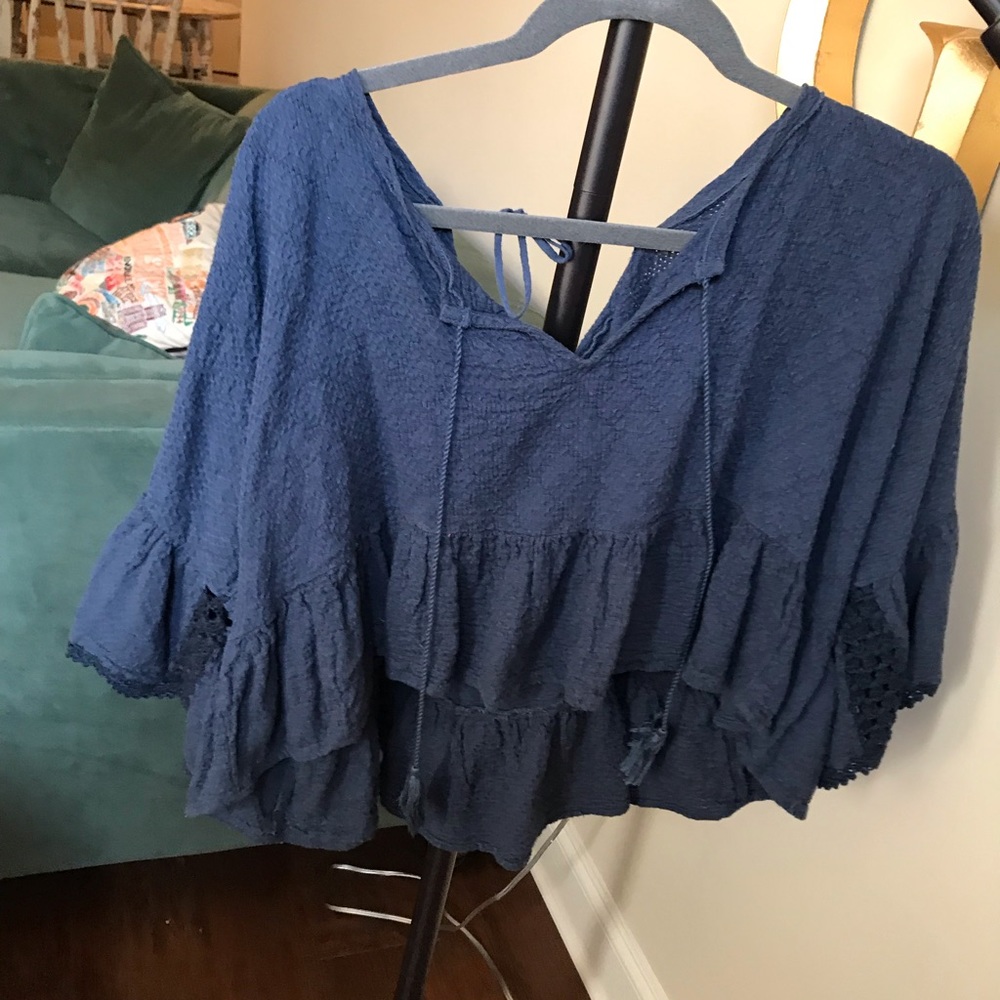 Free people navy blue top
